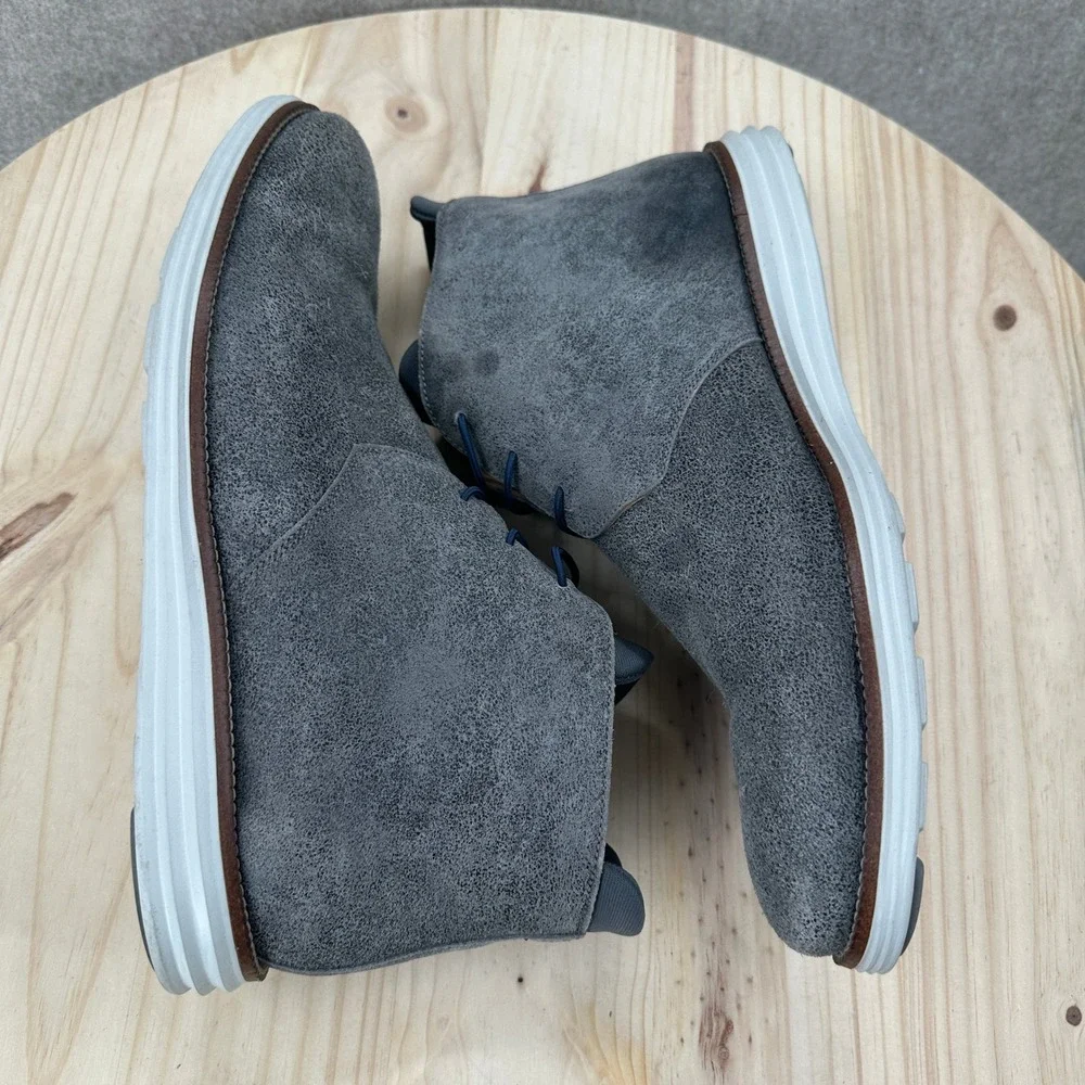 Martin Dingman Chukka Boots Mens 11.5 Grey Suede Lace Up 740291M